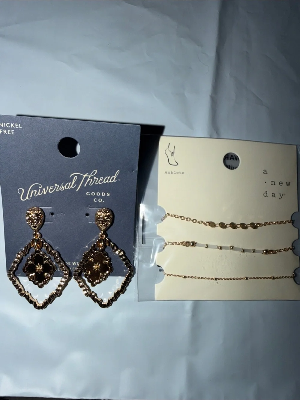 Universal Thread Gold-Tone Filigree Drop Earrings